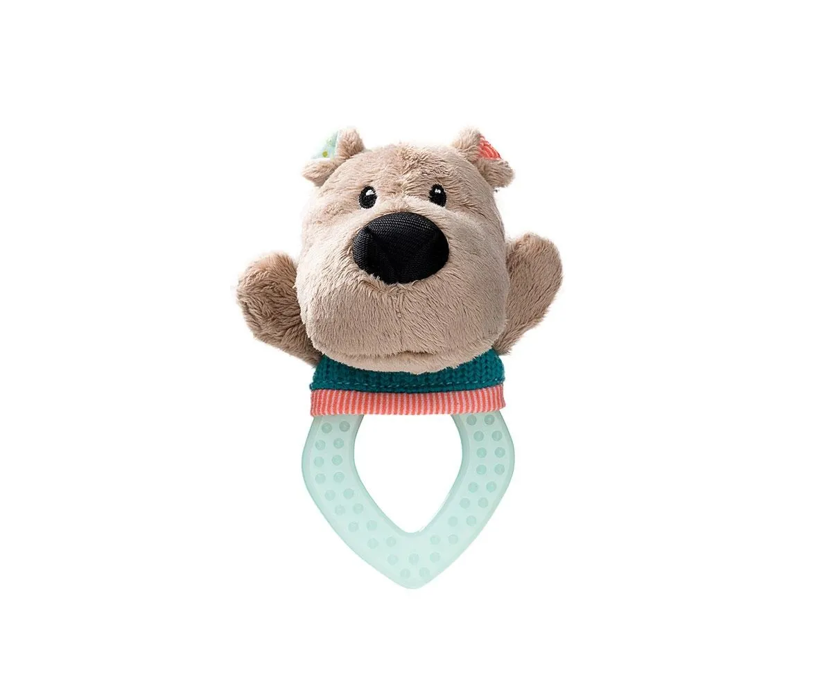 Lilliputiens - Niedźwiadek Cesar - Grzechotka z gryzakiem i szeleszczącą folią