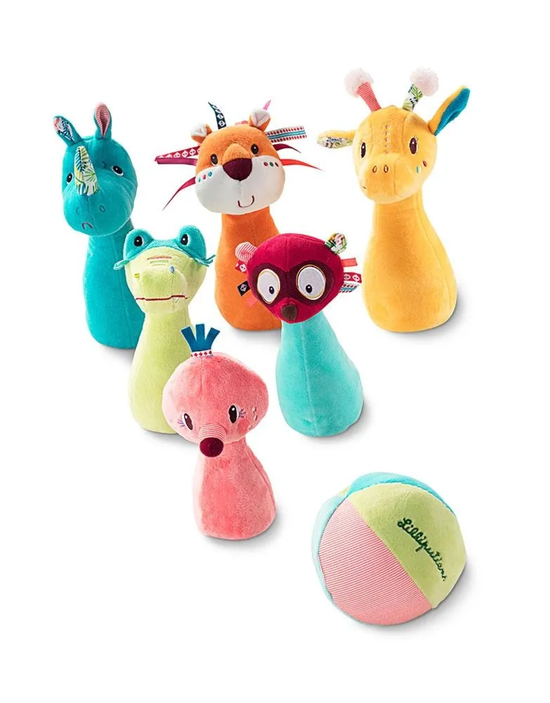 Lilliputiens - Dżungla - Kręgle z piłką-grzechotką