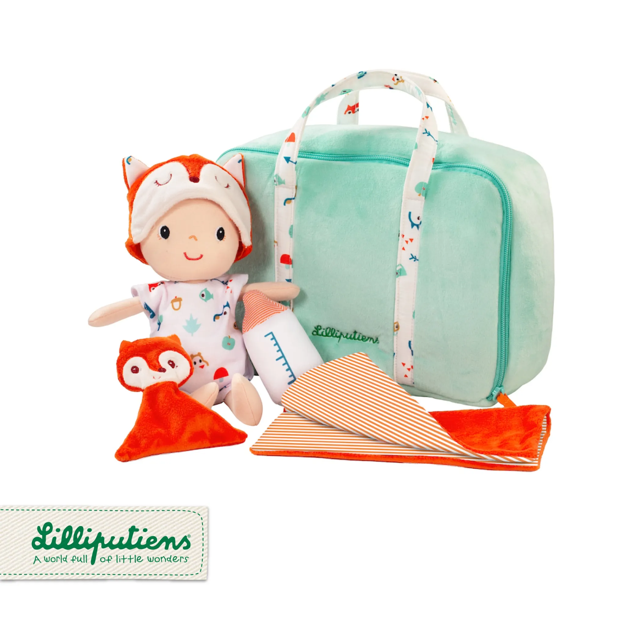 Lilliputiens - Alex - Lalka z zestawem podróżniczym z walizeczką i akcesoriami