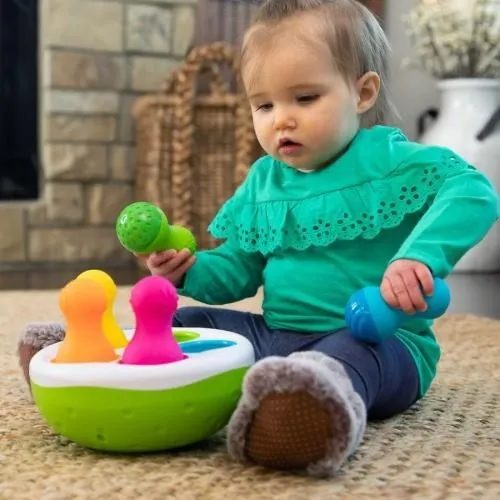 Fat Brain Toy Co. - Sorter Kolorowe Wańki Wstańki. SpinnyPins