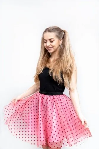 Spódnica tutu Serca czerwone rozmiary